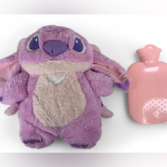 NWT Disney Stitch Angel Plushie Hand Warmer Water Bottle Portable (Q245/246) - Picture 1 of 11